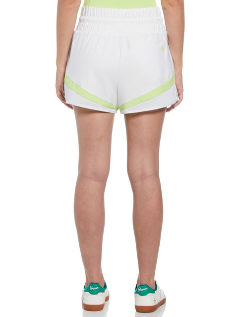 Women's High Waist Tennis Short with Mesh Inserts