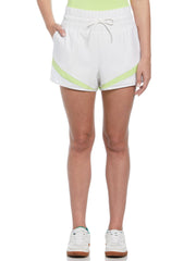 Women's High Waist Tennis Short with Mesh Inserts