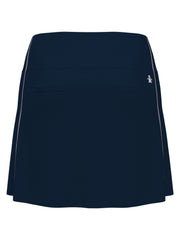 Women's High Waisted Colour Block Golf Skort With Pleats (Black Iris) 