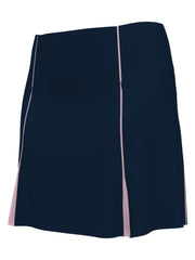 Women's High Waisted Colour Block Golf Skort With Pleats (Black Iris) 