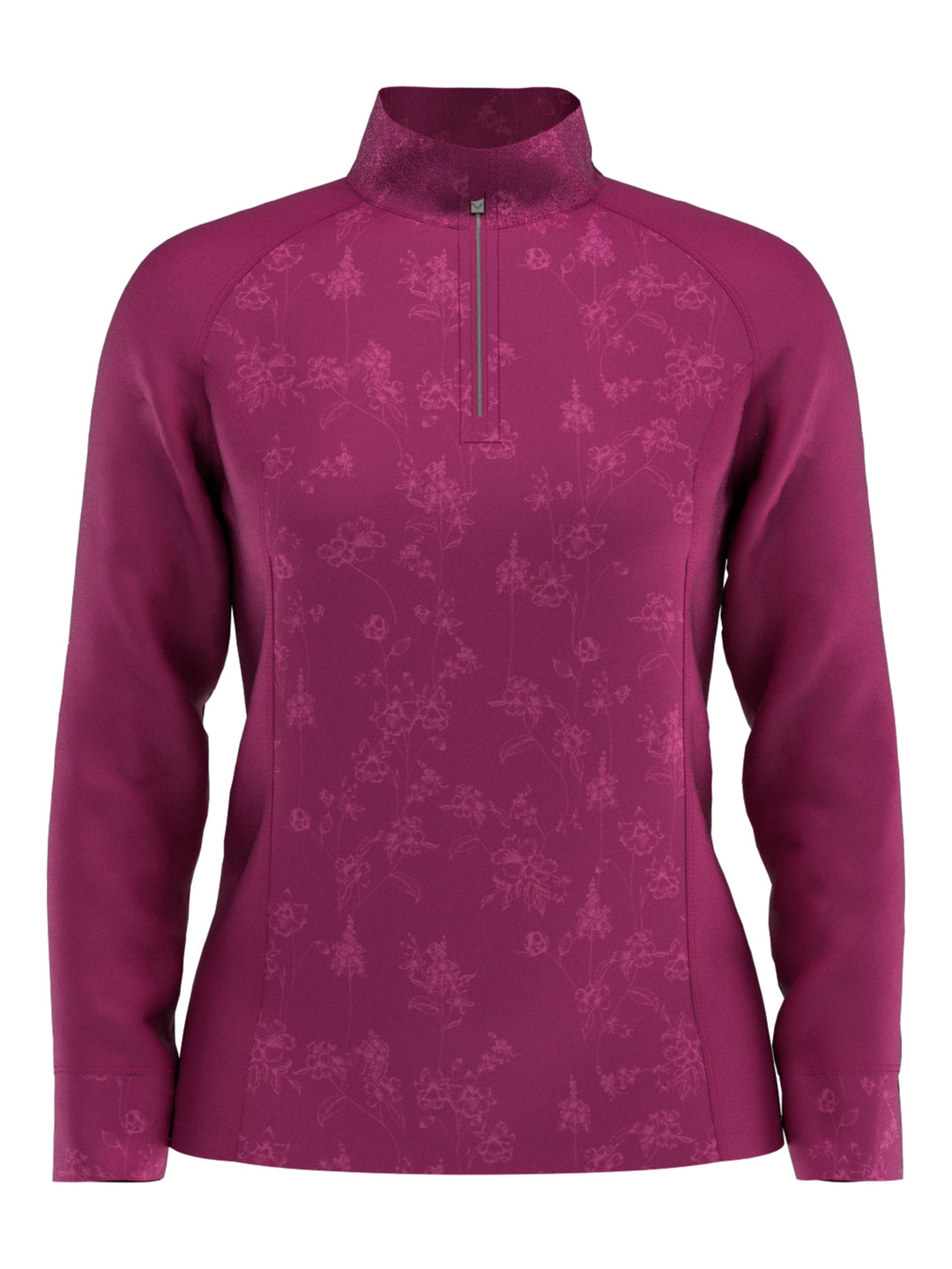 Women's Jacquard Floral Print Sun Protection Pullover