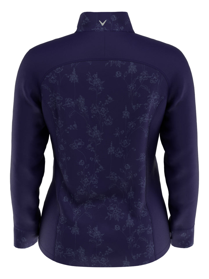 Women's Jacquard Floral Print Sun Protection Pullover