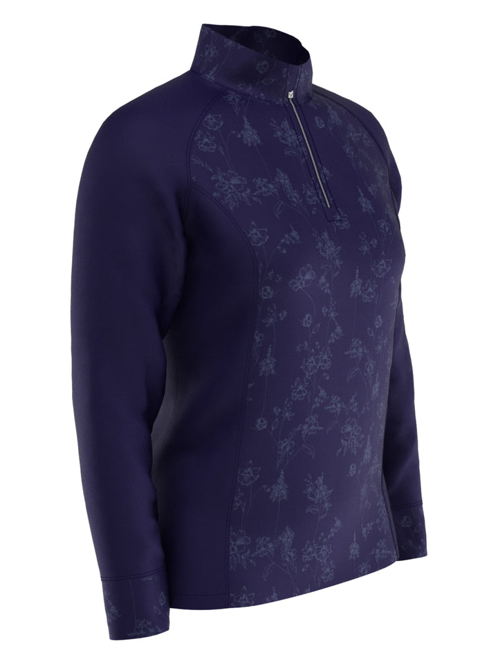 Women's Jacquard Floral Print Sun Protection Pullover