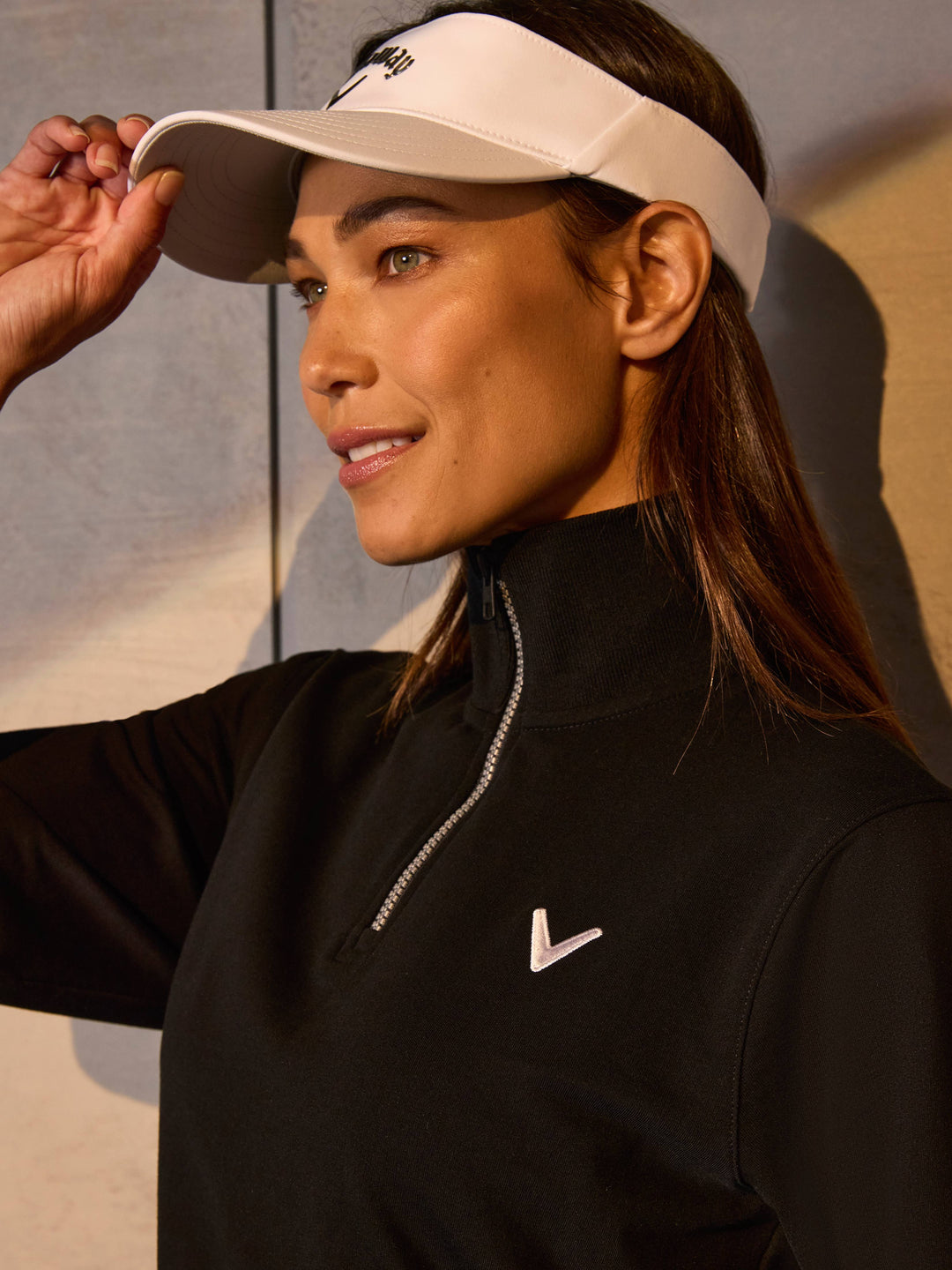 Women's Lightweight Cropped Quarter Zip Golf Jacket