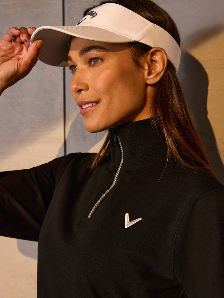Women's Lightweight Cropped Quarter Zip Golf Jacket