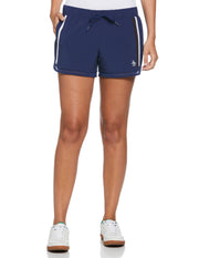 Mesh Hem Contrast Stripe Tennis Shorts (Astral Night) 