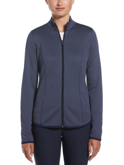 Midweight Layering Full Zip Golf Jacket (Peacoat) 