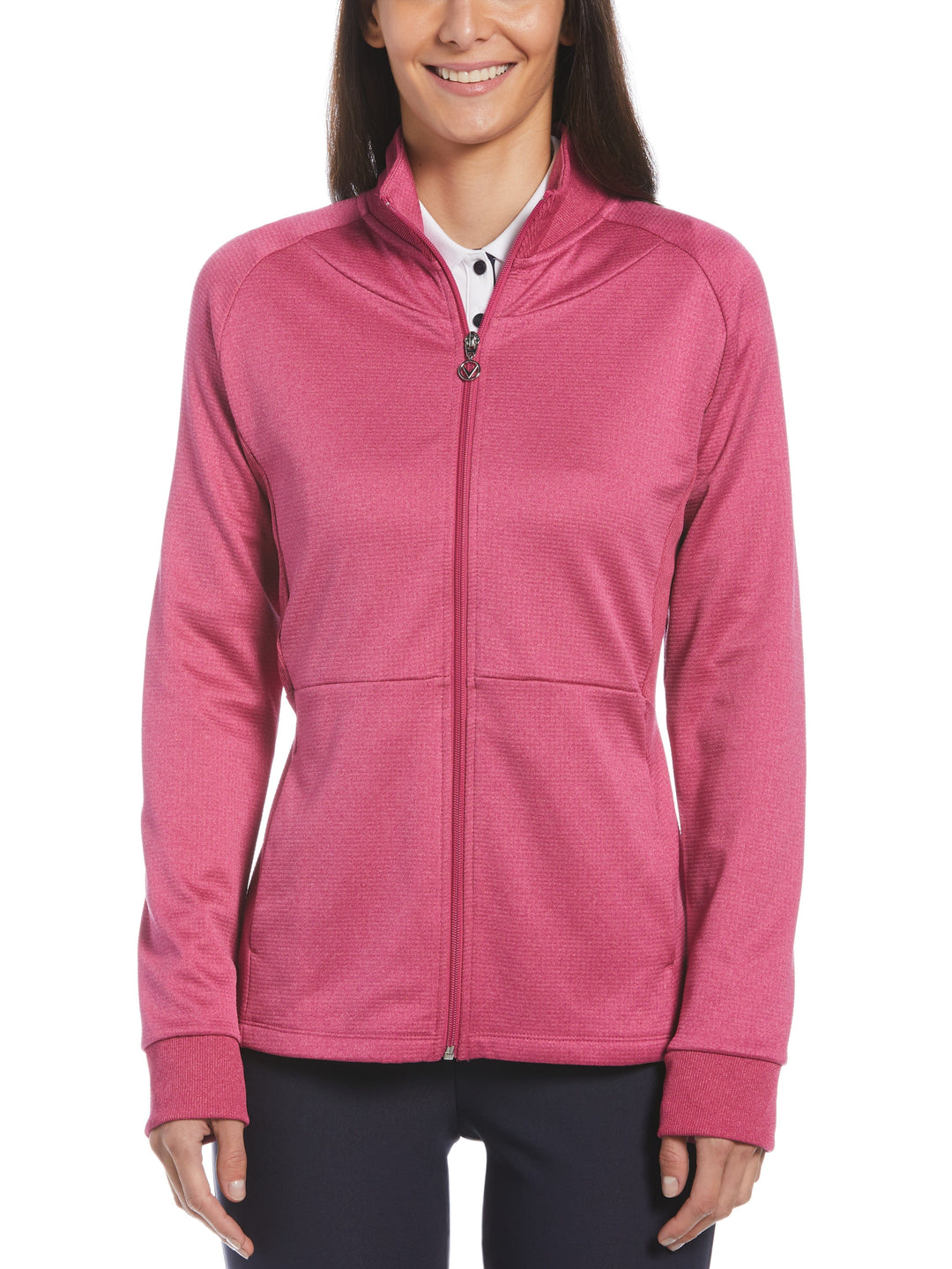 Womens Midweight Waffle Fleece Jumper (Cactus Flowr Htr) 