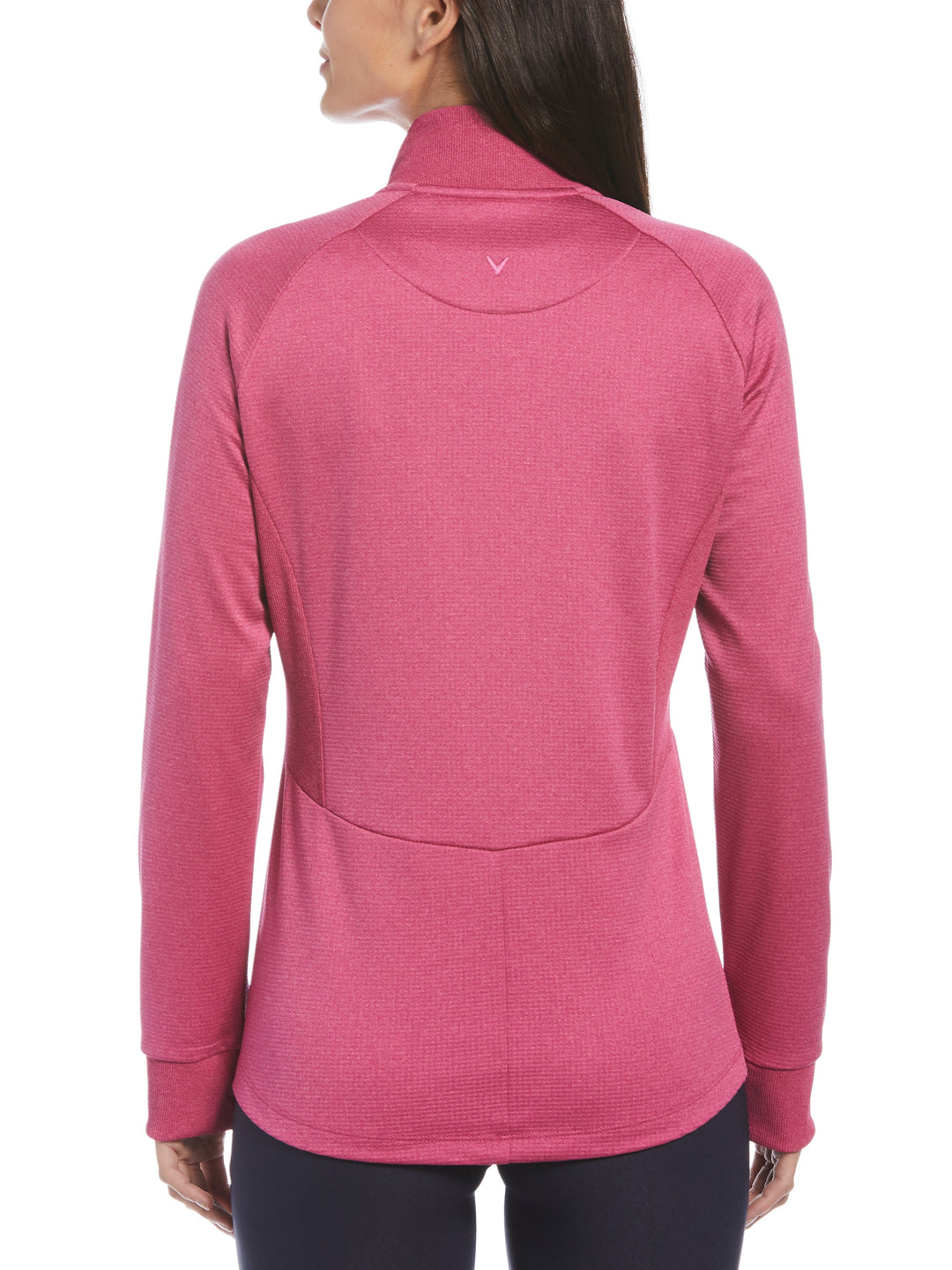Womens Midweight Waffle Fleece Jumper (Cactus Flowr Htr) 