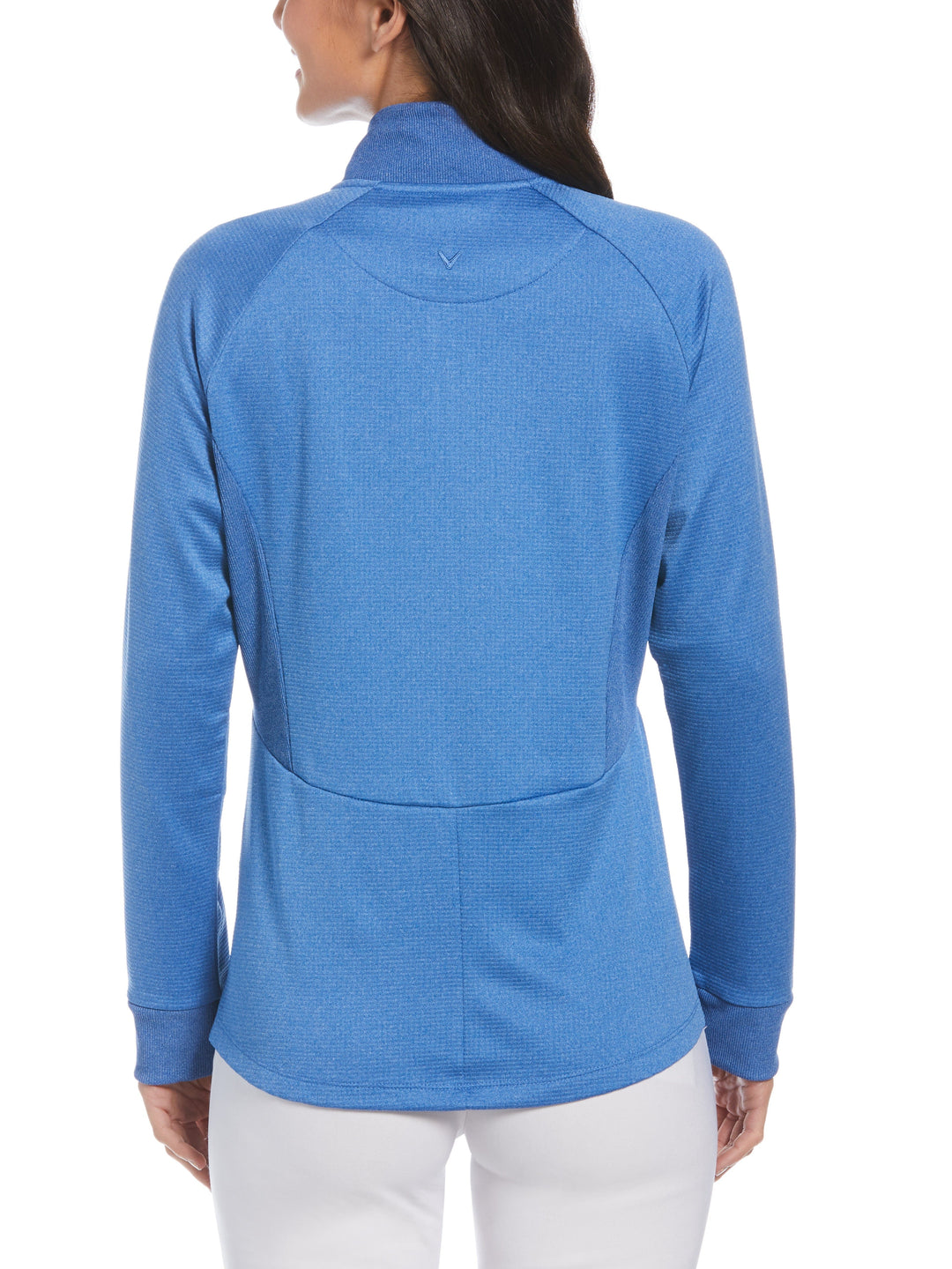 Womens Midweight Waffle Fleece Jumper (Blue Tattoo Htr) 