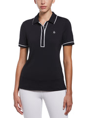 Performance Veronica Short Sleeve Golf Polo Shirt (Caviar) 