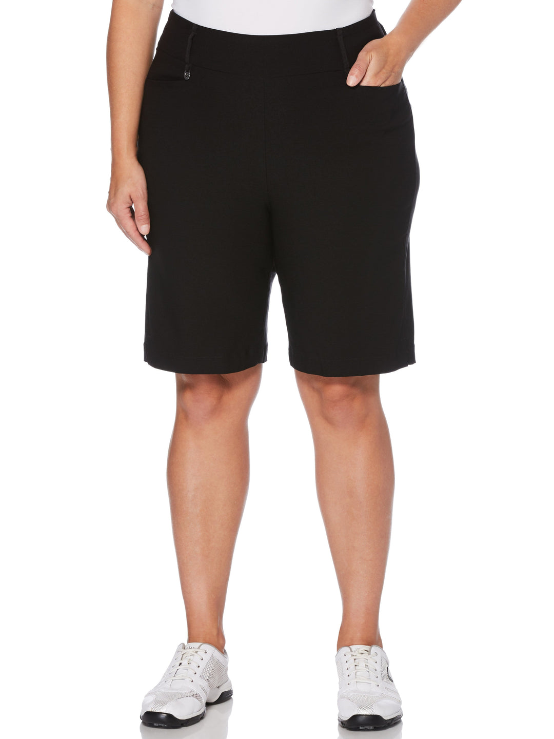 Women's Plus Pull-On Solid Stretch Short