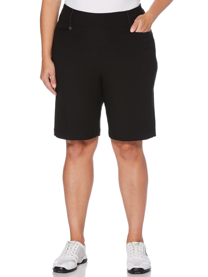 Women's Plus Pull-On Solid Stretch Short