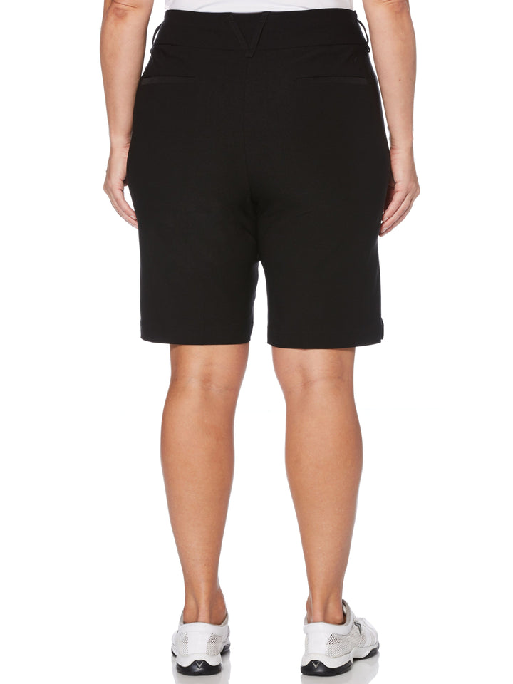 Women's Plus Pull-On Solid Stretch Short