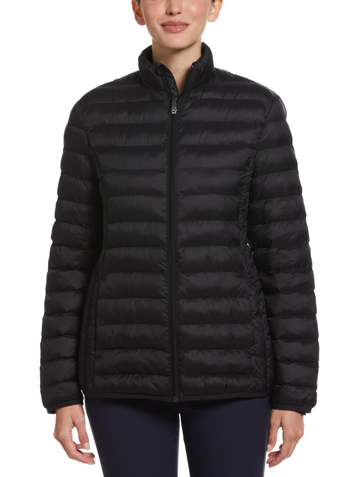 Banded Collar Puffer Golf Jacket (Caviar) 