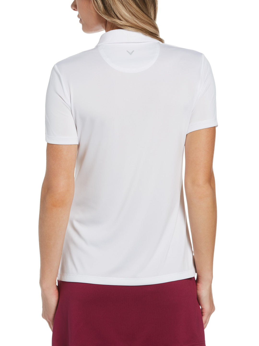Quarter Zip Heather Golf Polo (Brilliant White) 
