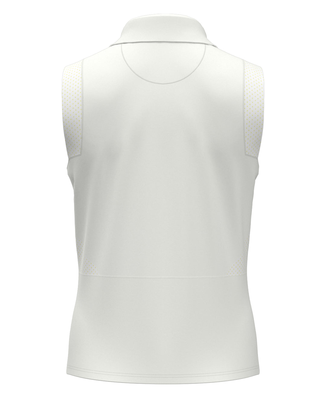 1/4 Zip Mesh Block Sleeveless Golf Polo Shirt (Bright White) 