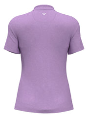 Quarter Zip Short Sleeve Heather Golf Polo Shirt (English Lavender Htr) 