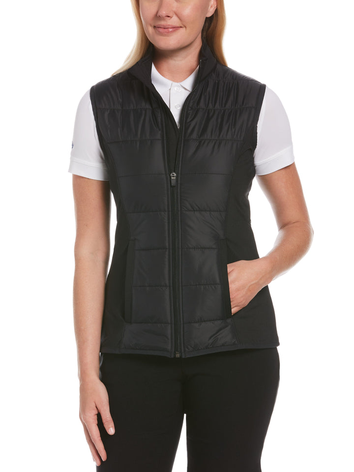 Women's Quilted Front Vest - PACK AND HOLD