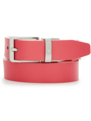 Ladies Reversible Sleek Modern Belt (Geranium/White) 