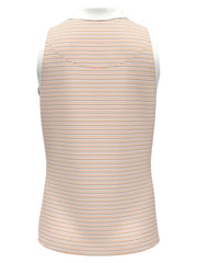 Women's Ribbed Stripe Top  (Bright White) 