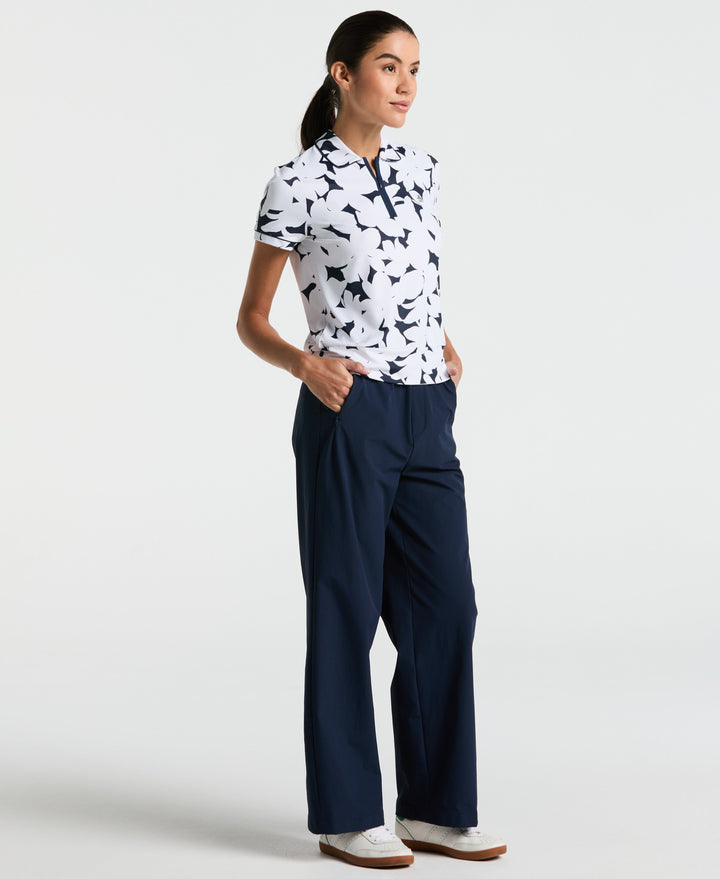 Riviera Floral Golf Polo (Black Iris) 