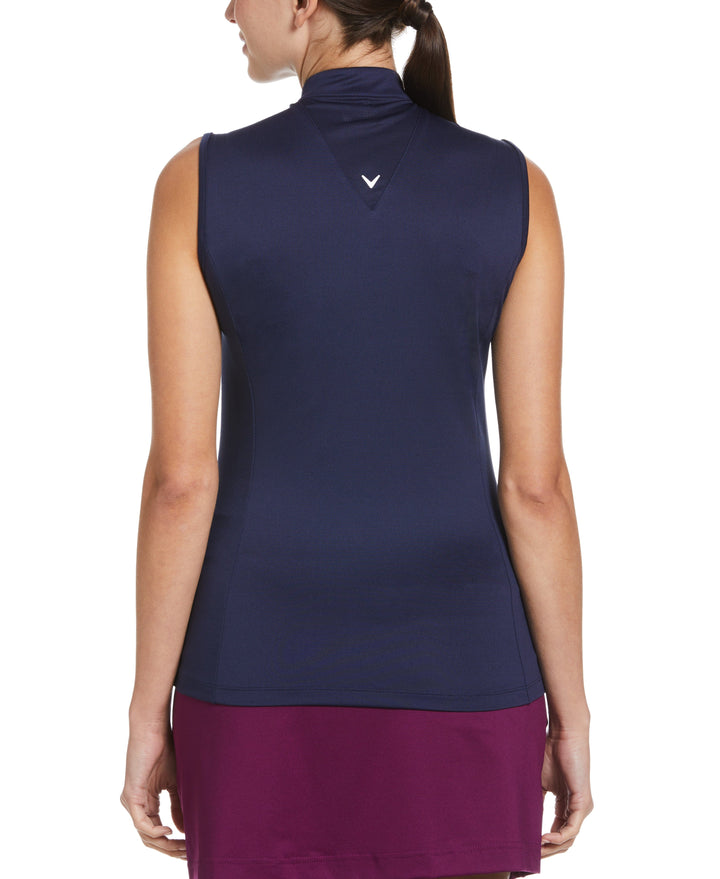 Shift Stripe Mini Mock Notch Collar Golf Shirt (Peacoat) 