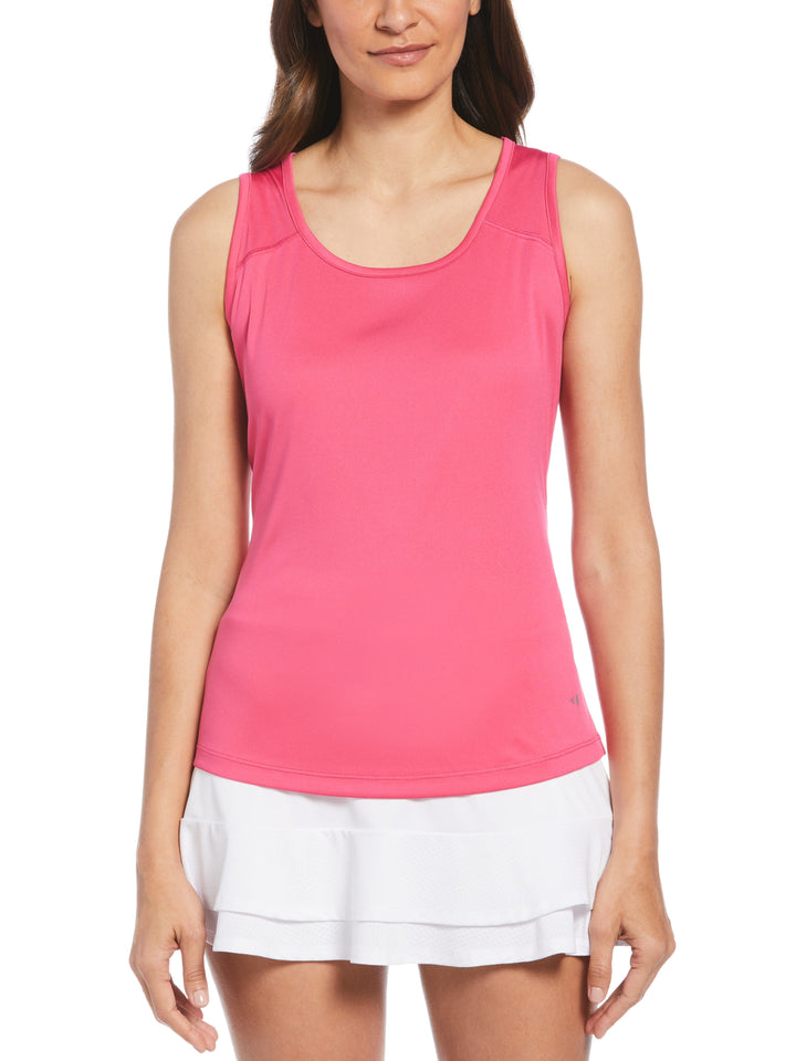 Solid Keyhole Tennis Tank Top (Beetroot Purple) 