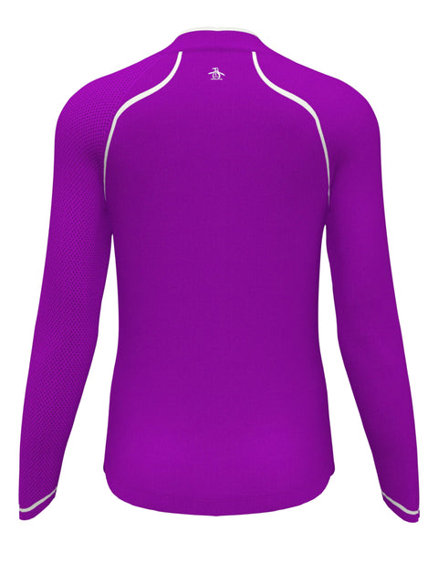 Women's Solid Long Sleeve Tennis Shirt with Sun Protection