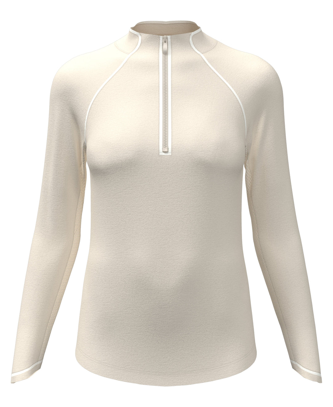 Solid Long Sleeve Tennis Shirt with Sun Protection (Silver Birch) 