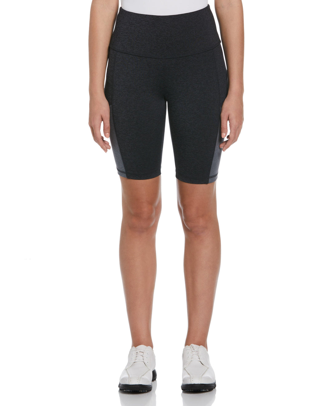 Space Dye 9" Biker Golf Short with Pockets (Caviar Heather) 
