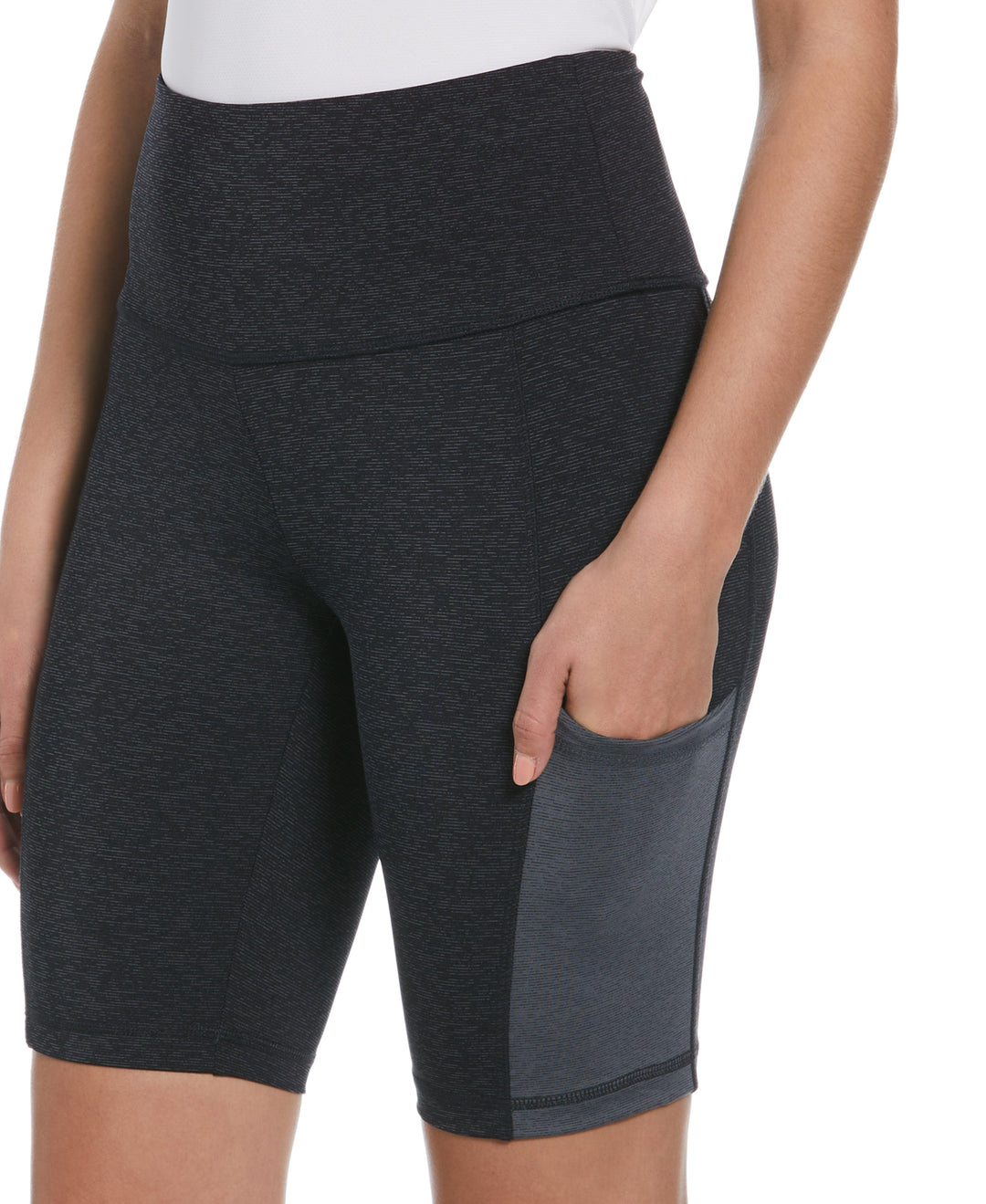 Space Dye 9" Biker Golf Short with Pockets (Caviar Heather) 