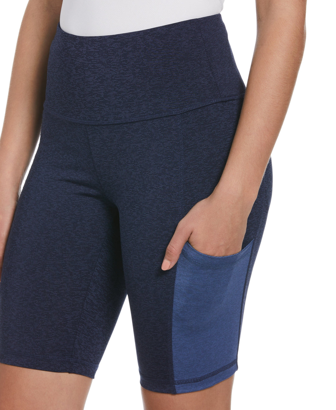 Space Dye 9" Biker Golf Short with Pockets (Peacoat Fjord Htr) 