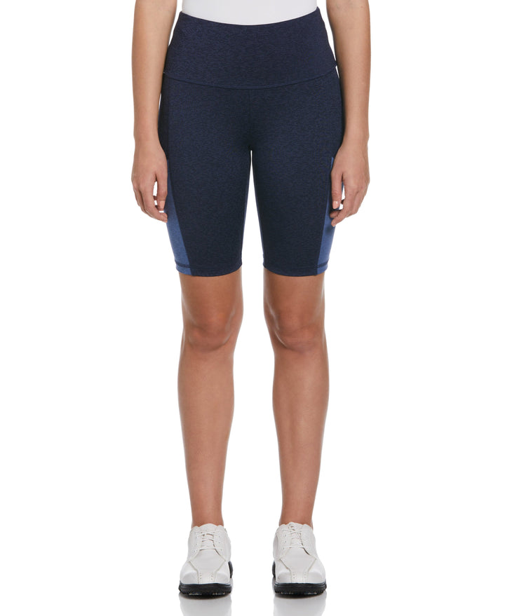Space Dye 9" Biker Golf Short with Pockets (Peacoat Fjord Htr) 