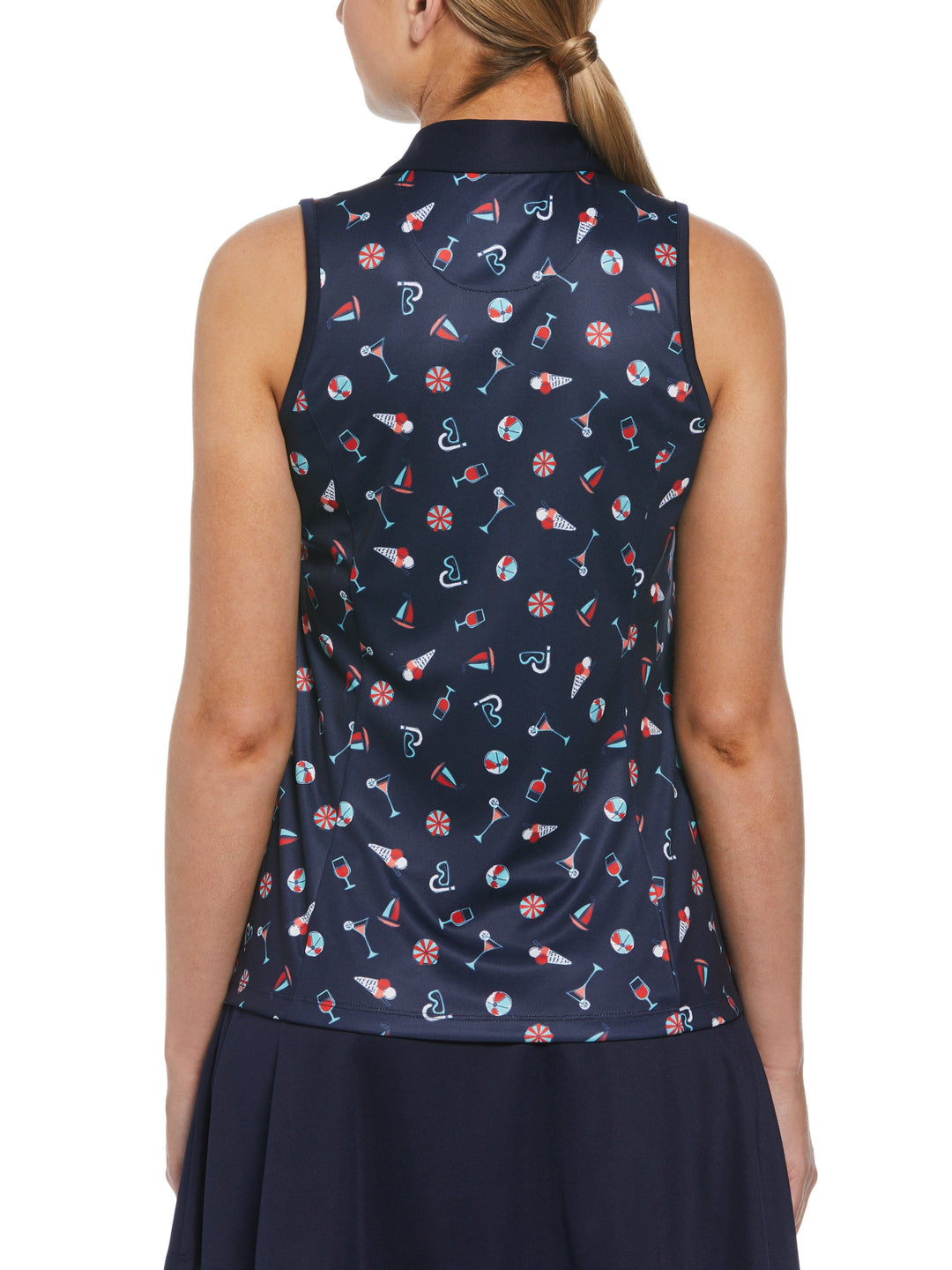 Summer Fun Print Golf Polo (Peacoat) 