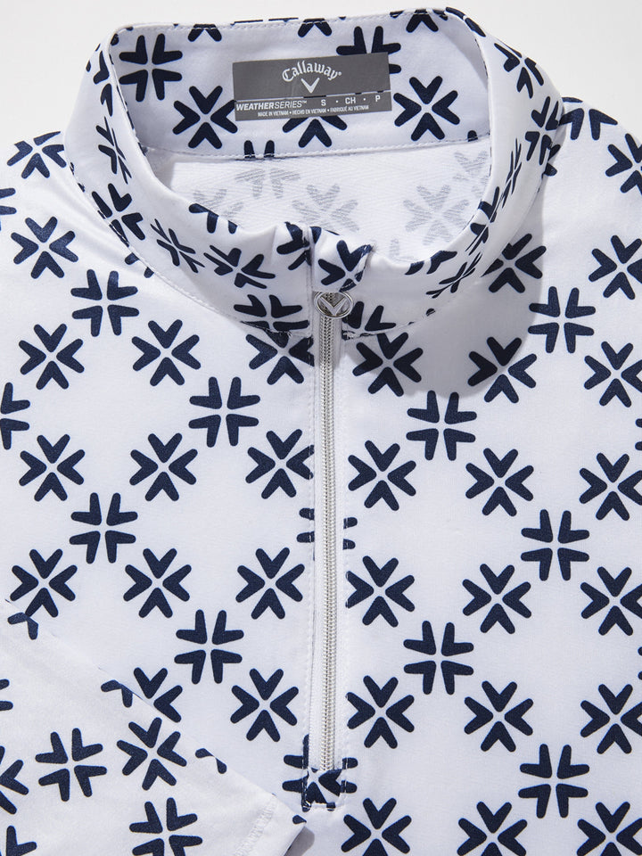 Women's Swing Tech™ Chevron Floral Print Sun Protection Quarter Zip Golf Pullover