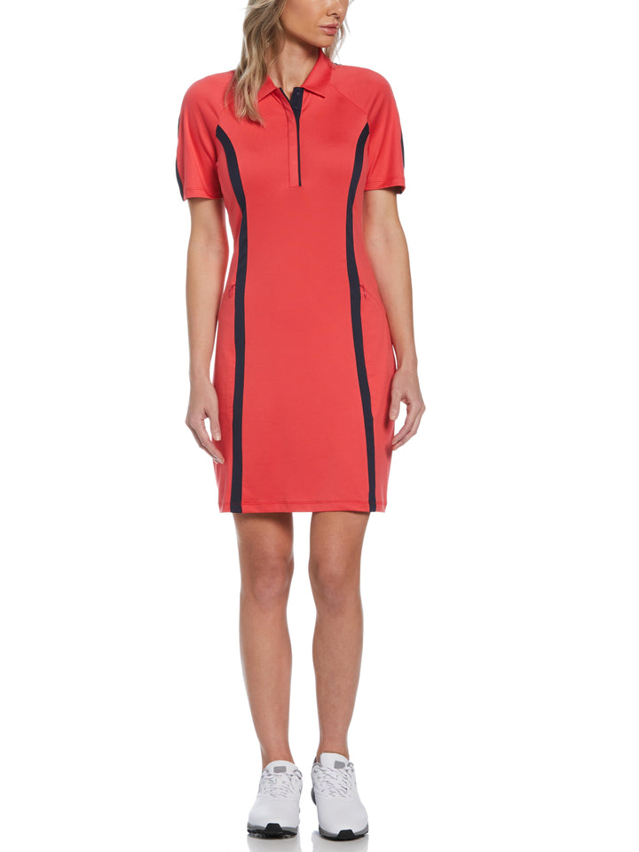 Womens Swing Tech™ Colour Block Dress (Geranium) 