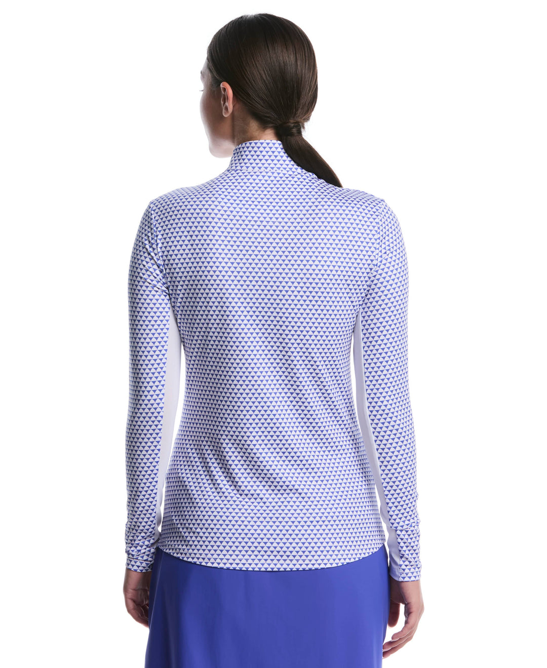 Sprout Floral Sun Protection Golf Shirt (Dazzling Blue) 