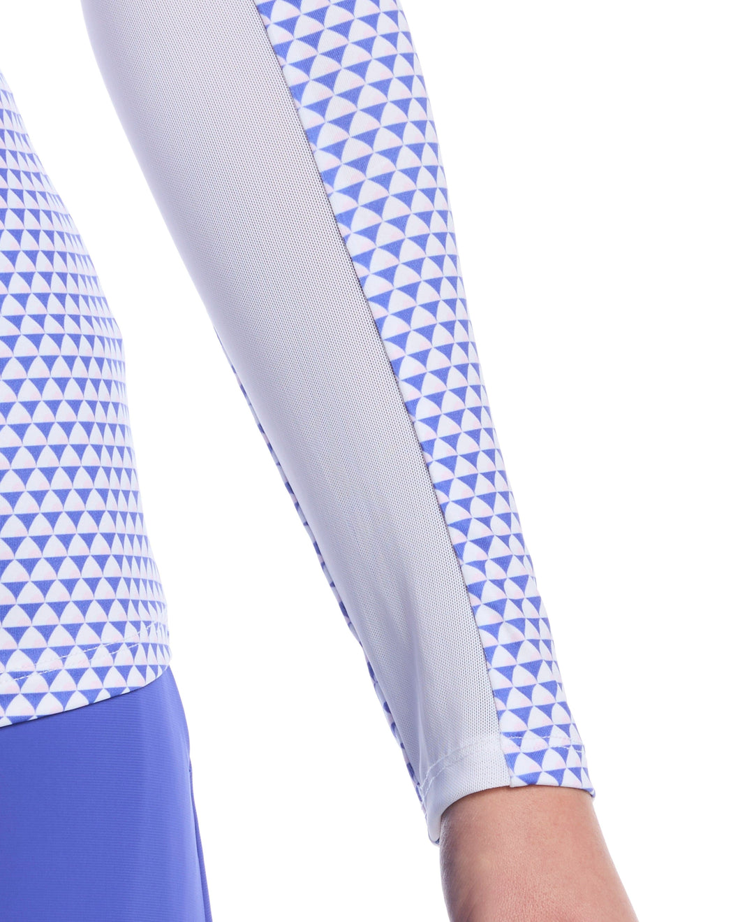 Sprout Floral Sun Protection Golf Shirt (Dazzling Blue) 