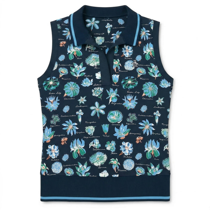 Women's Textbook Floral Sleeveless Polo