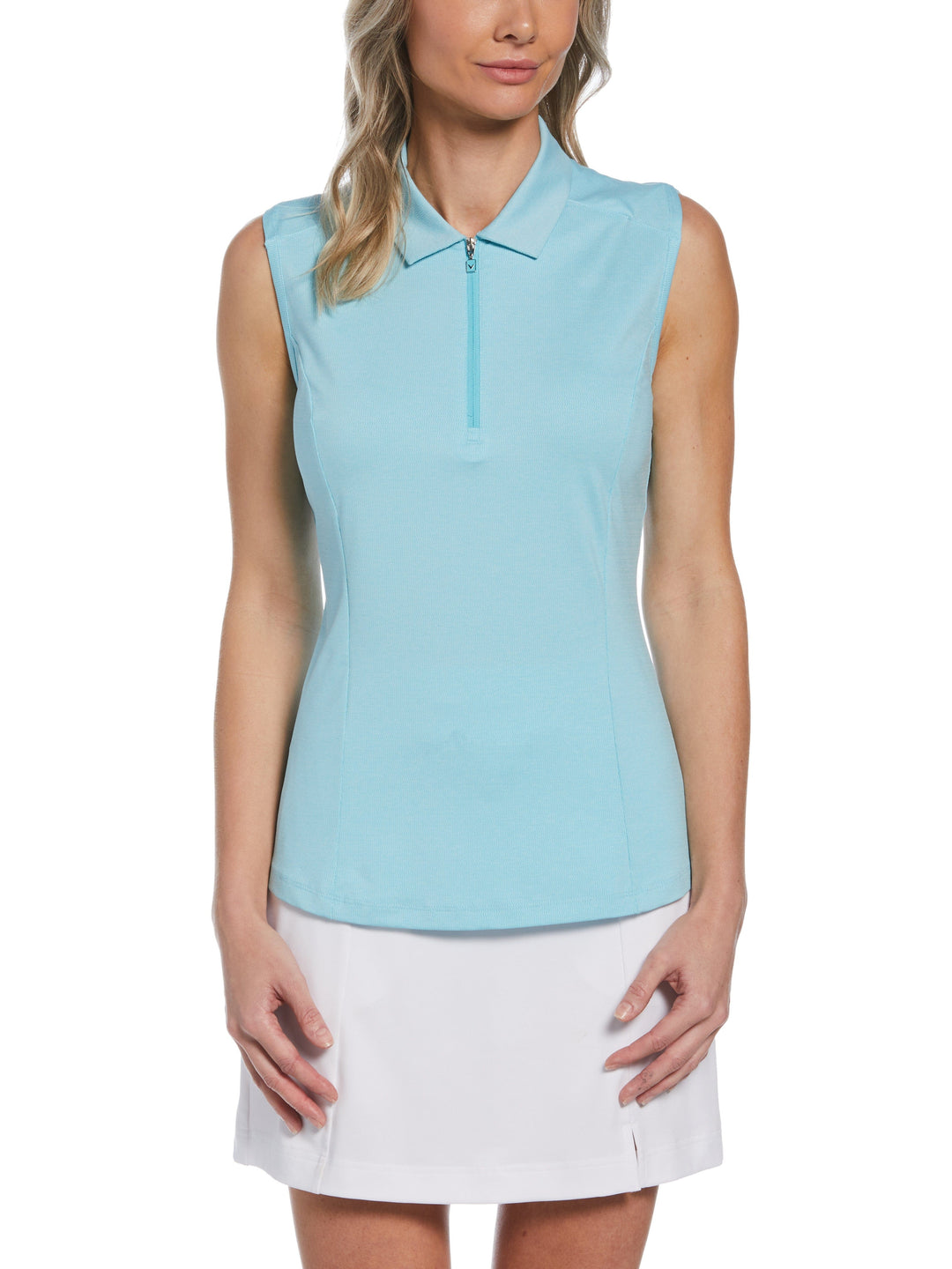 Tonal Heather Golf Polo (Lt Santorini Blue Htr) 