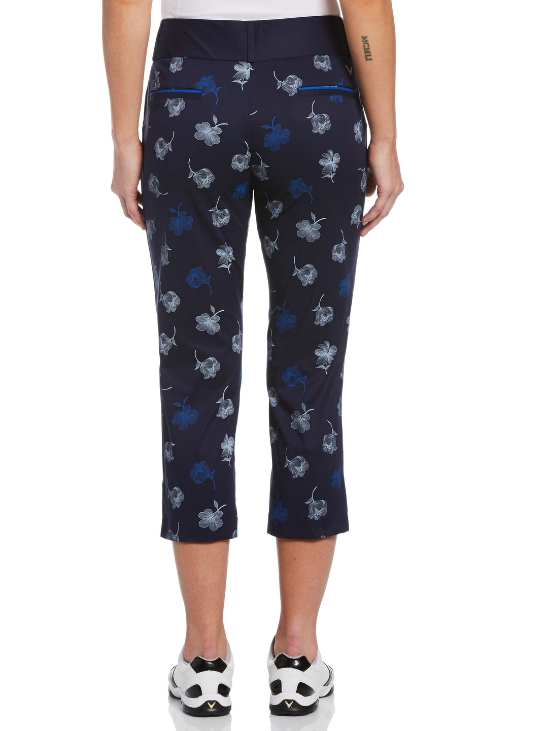 Women's TrueSculpt™ Linear Floral Print Capri Golf Pant
