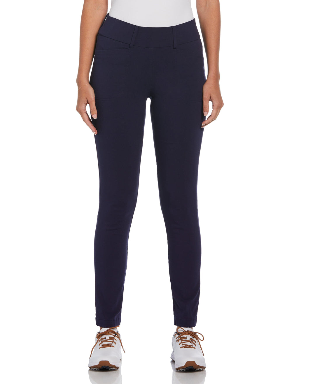 TrueSculpt™ Chev Pull On Stretch Tech Trousers (Peacoat) 
