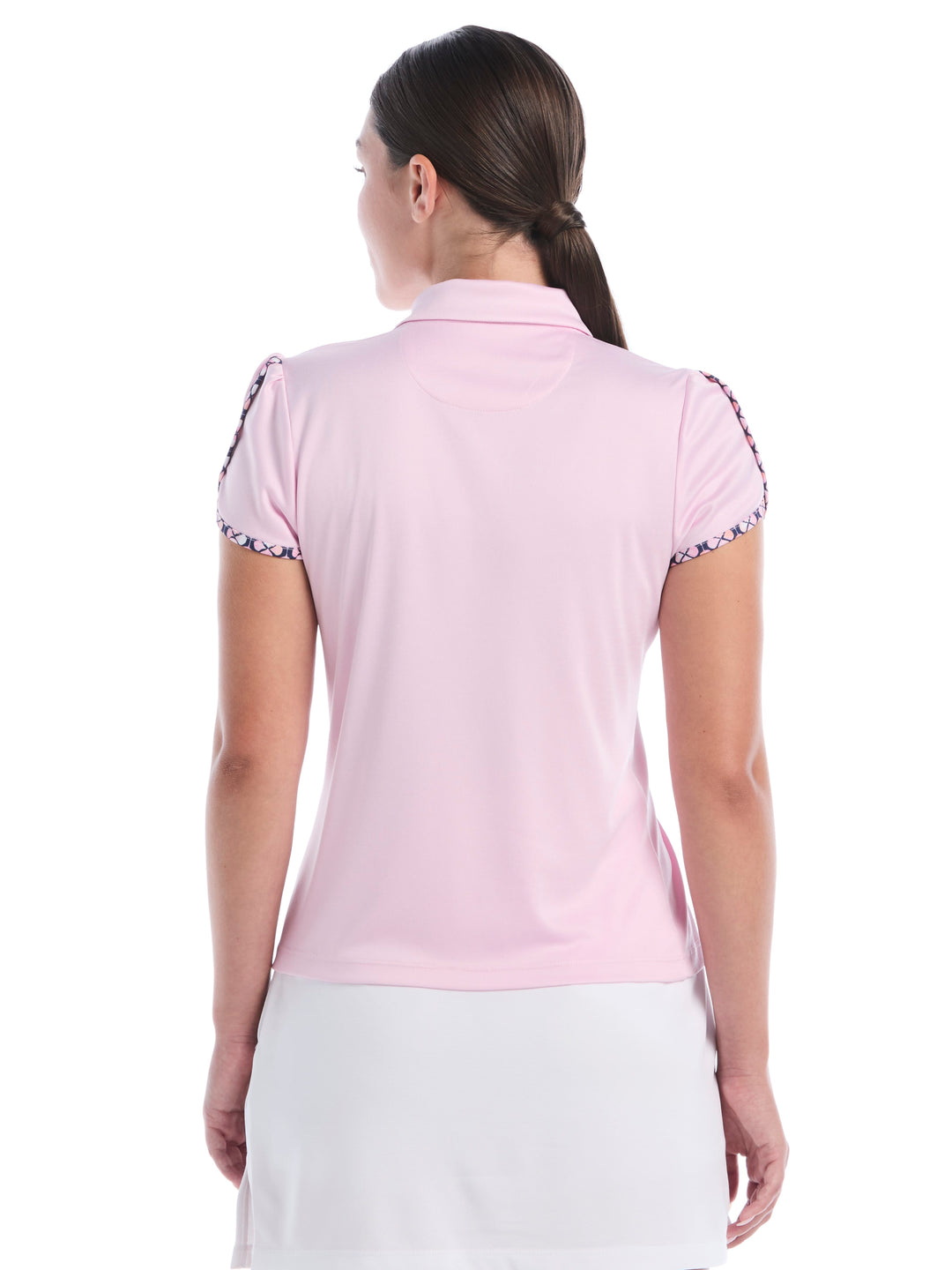 Women's Tulip Sleeve Polo With Zipper Placket