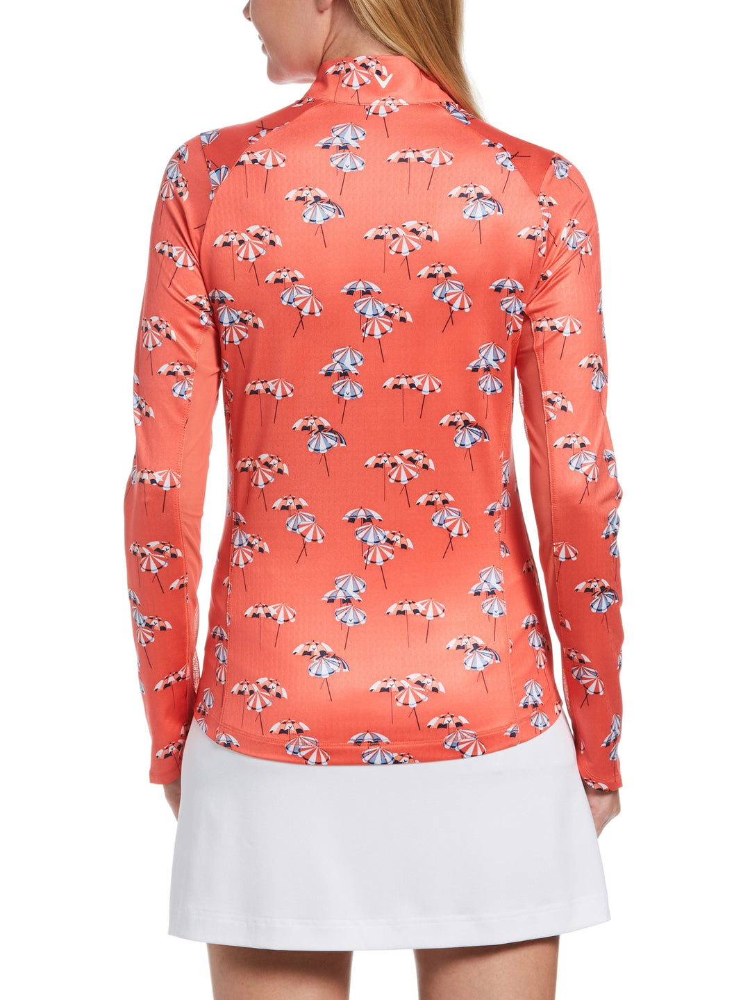 Women's Umbrella Print Sun Protection Golf Pullover