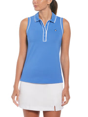 Veronica Sleeveless Golf Polo Shirt (Nebulas Blue) 