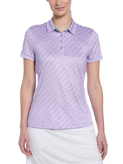 Women's Wave Stripe Polo (Pastel Lilac) 