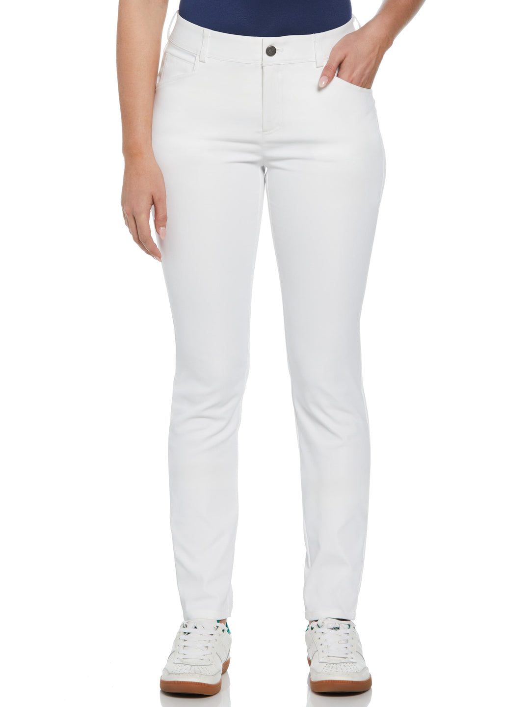 Womens Veronica 5-Pocket Full Length Golf Trousers (Bright White) 