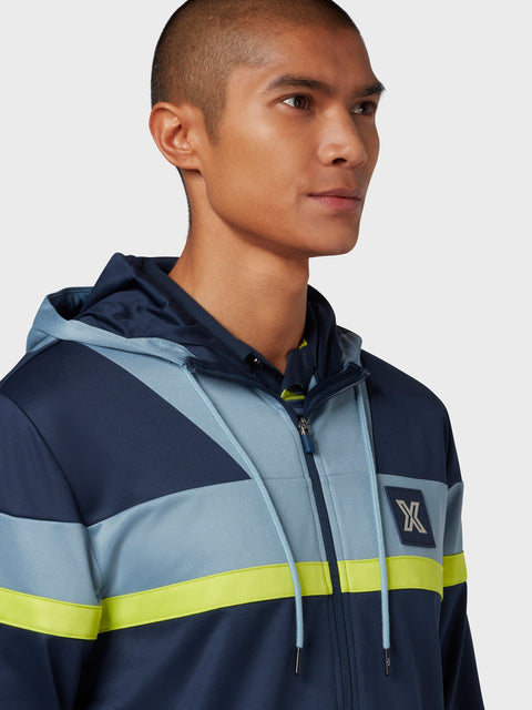 X Series Full Zip Blocked Hoodie (Navy Blazer) 