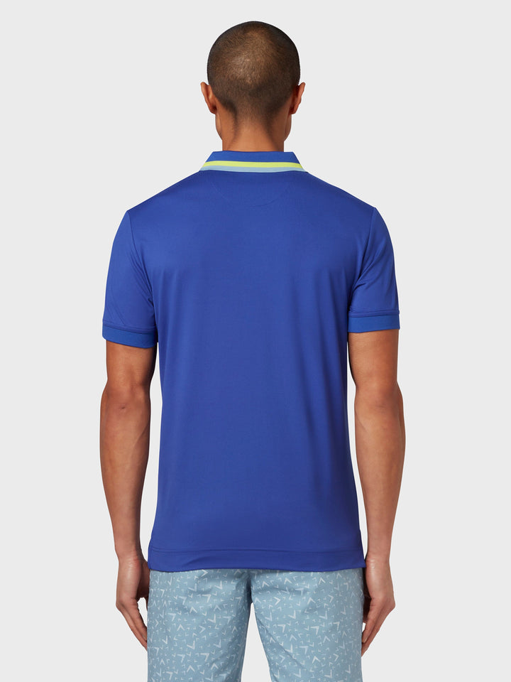 X Series Ombre Chev Print Polo (Clematis Blue) 